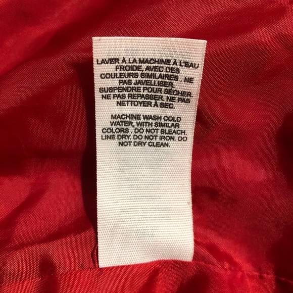 Garage  red windbreaker striped sleeves SZ L - Picture 11 of 14